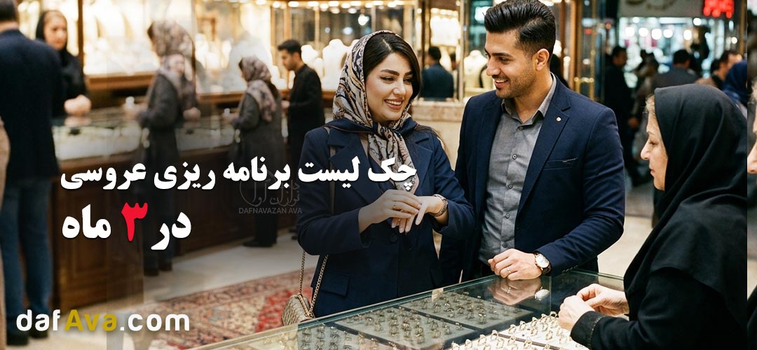 چک لیست برنامه‌ ریزی عروسی در ۳ ماه (صفر تا صد مراحل و کارهای قبل از عروسی)